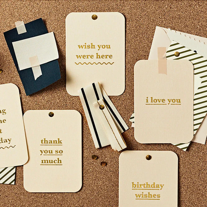 Carte postale en tissu « Merci beaucoup »