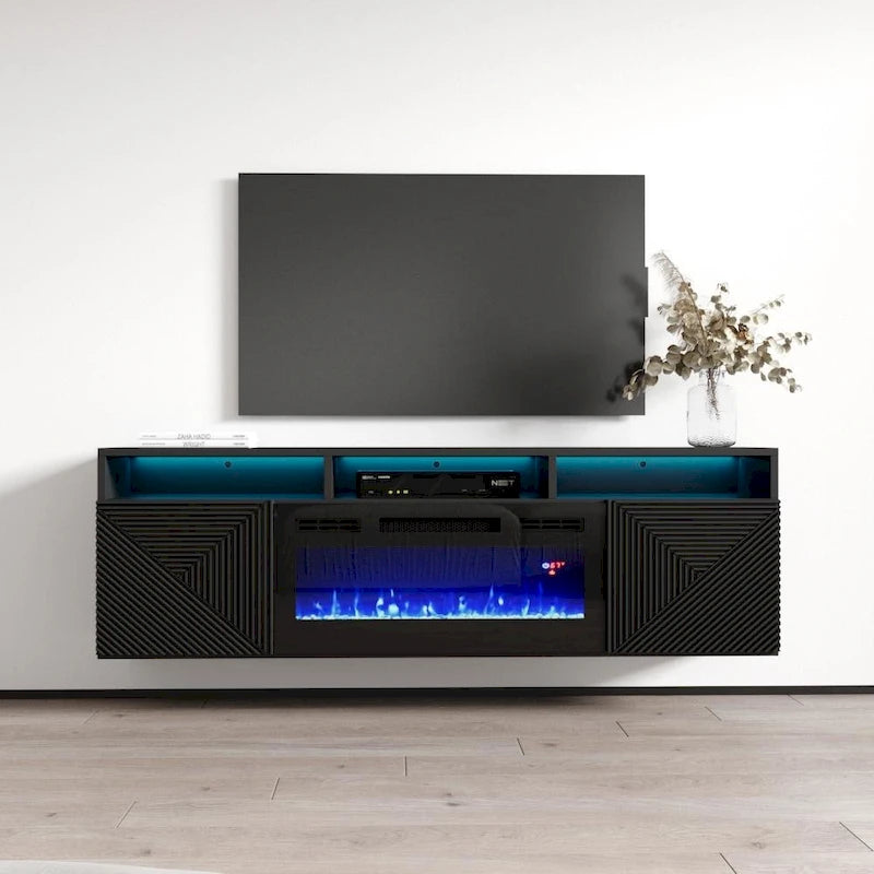 Giza EF Wall Mounted Electric Fireplace Modern 63 TV Stand