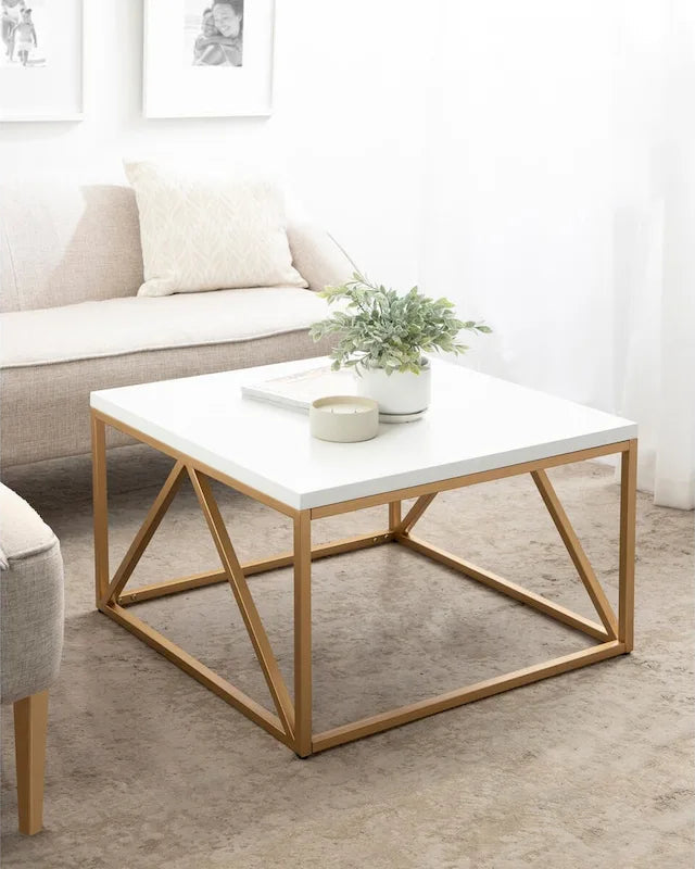 Kate and Laurel Kaya Wood and Metal Coffee Table - 28x28x18
