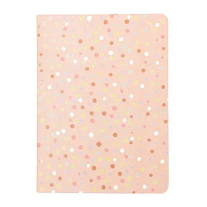 Carnet de poésie en papier rose A6 à grille