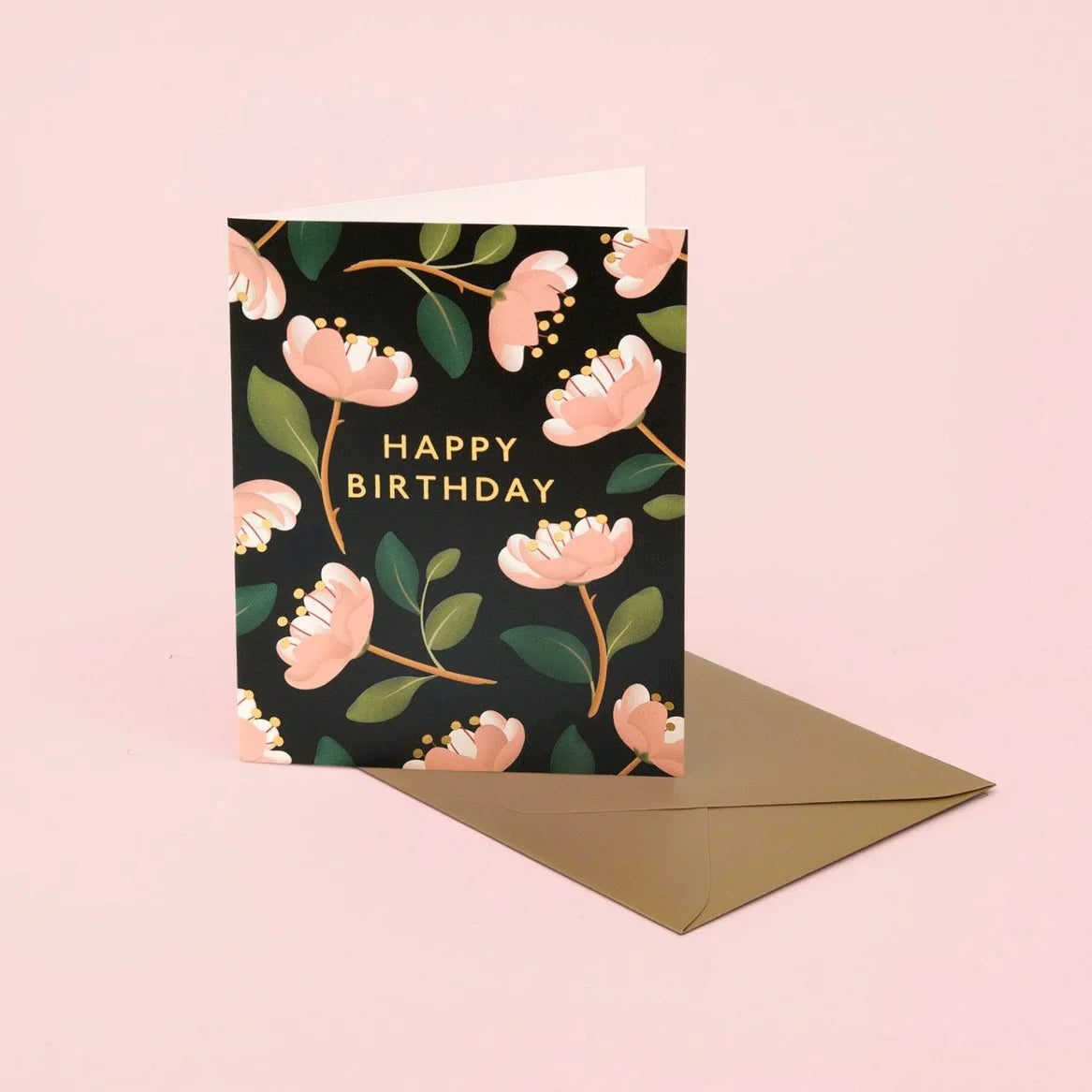 Carte d'anniversaire Magnolia - Noire