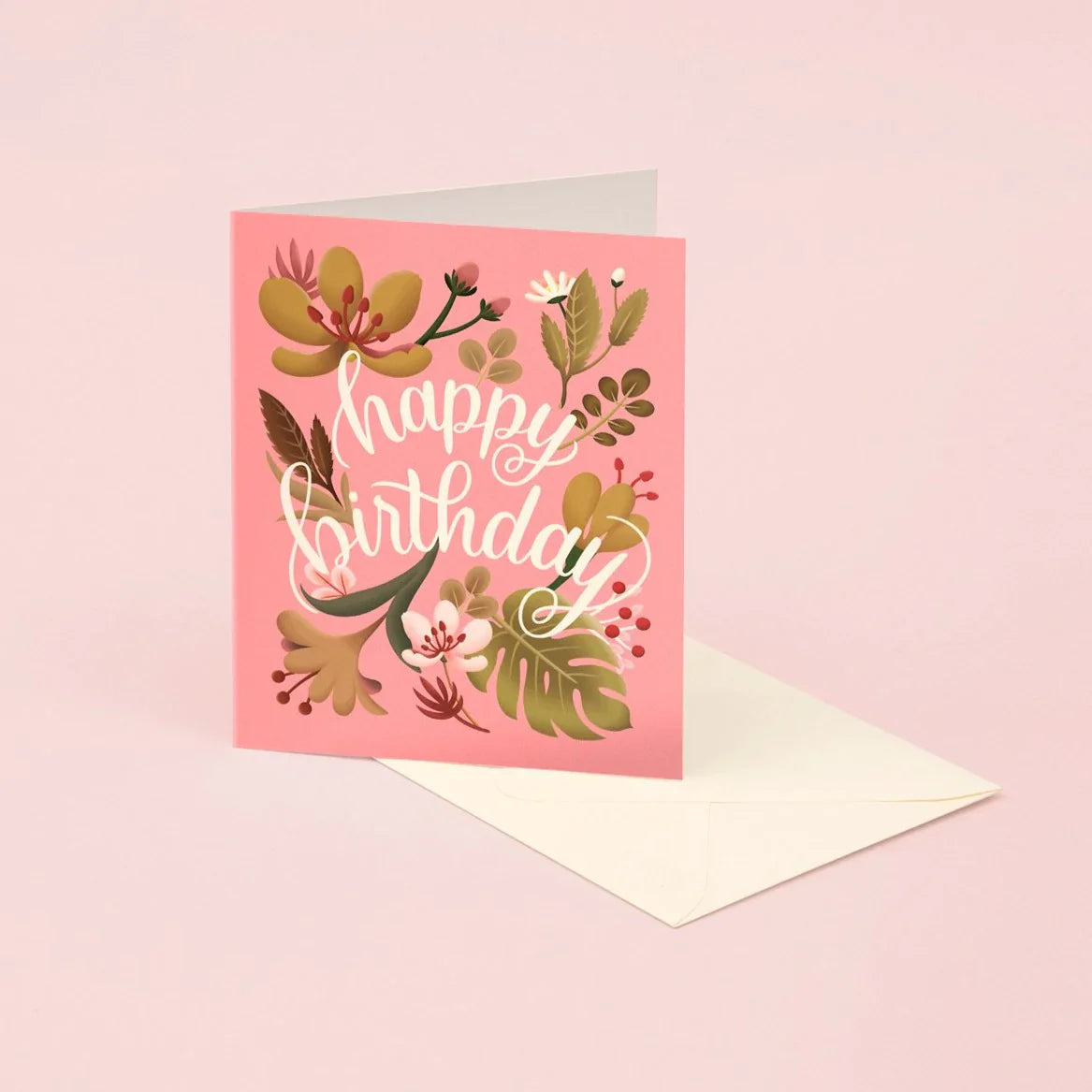 Carte d'anniversaire Plantes tropicales