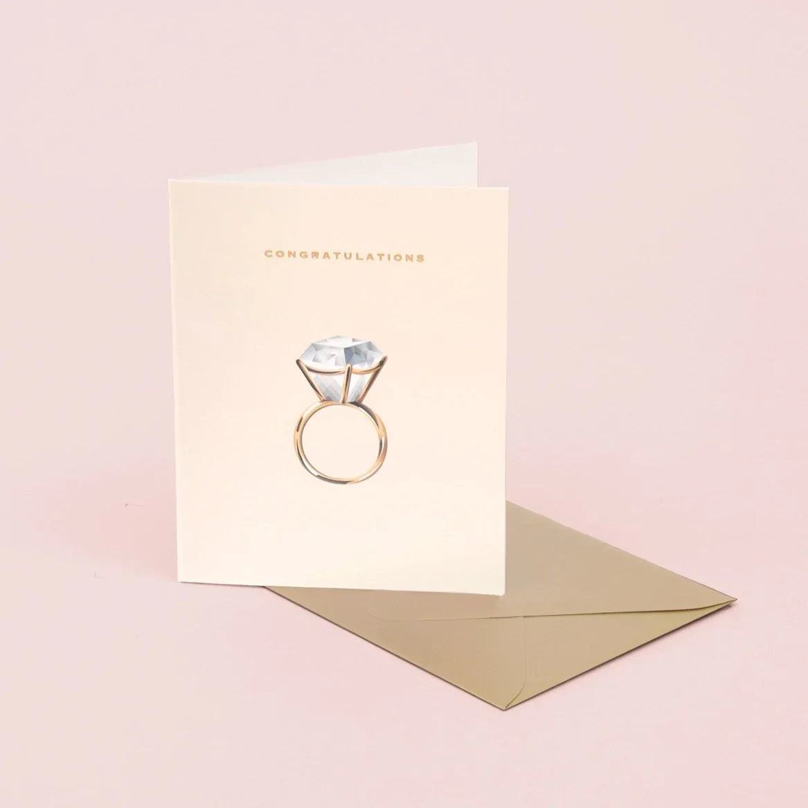 Carte de félicitations pour une bague en diamant