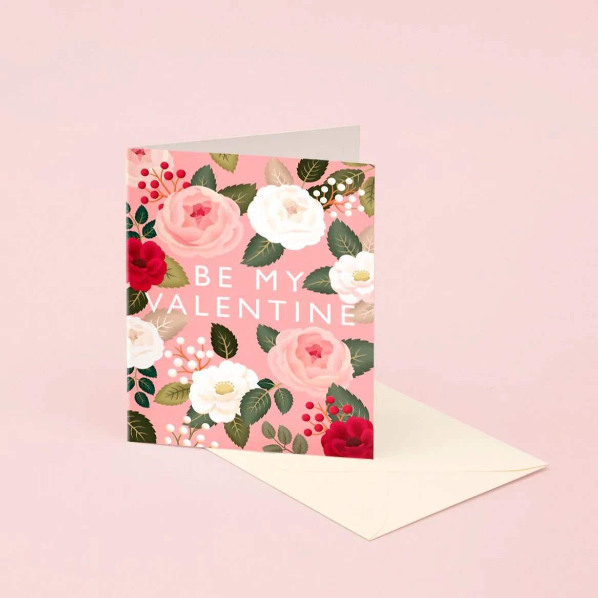 Carte de Saint-Valentin Rose Rose