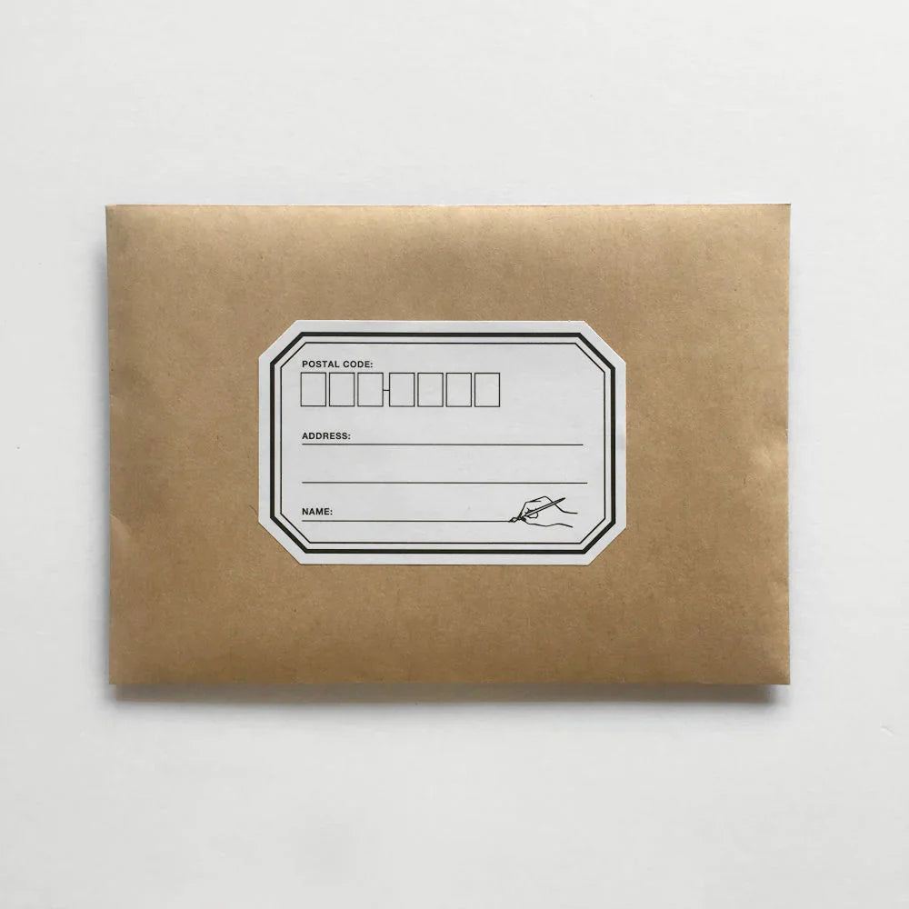 Étiquette d'adresse avec motif de stylo