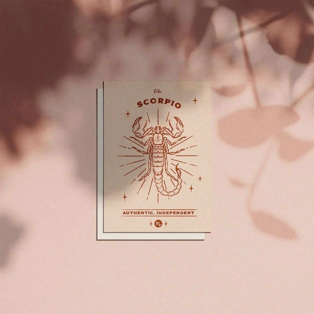 Carte d'anniversaire du signe du zodiaque Scorpion