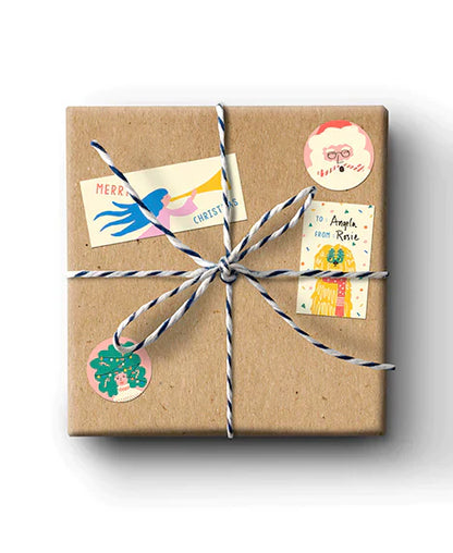 Autocollants et étiquettes de Noël amusants 