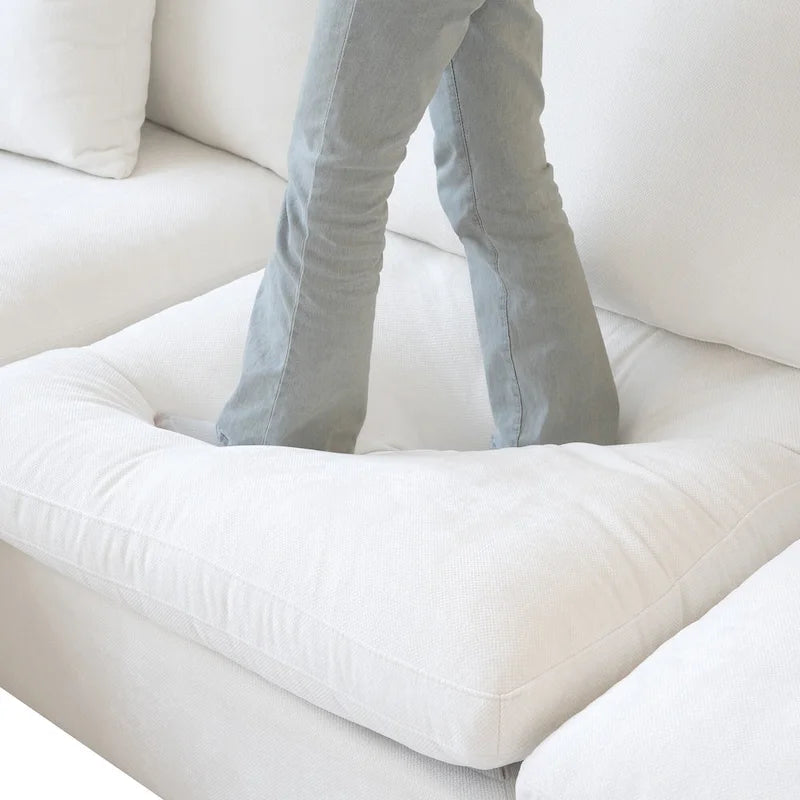 Modular Sectional Sofa Cloud Couch, 119.29  Oversized U Shaped Couch with Chaise Ottomans for Living Room