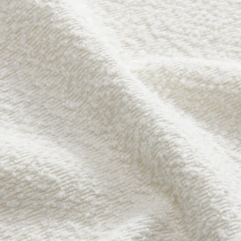 Beige Boucle L-Shaped Sectional Sofa - 5 Seater with Reversible Chaise