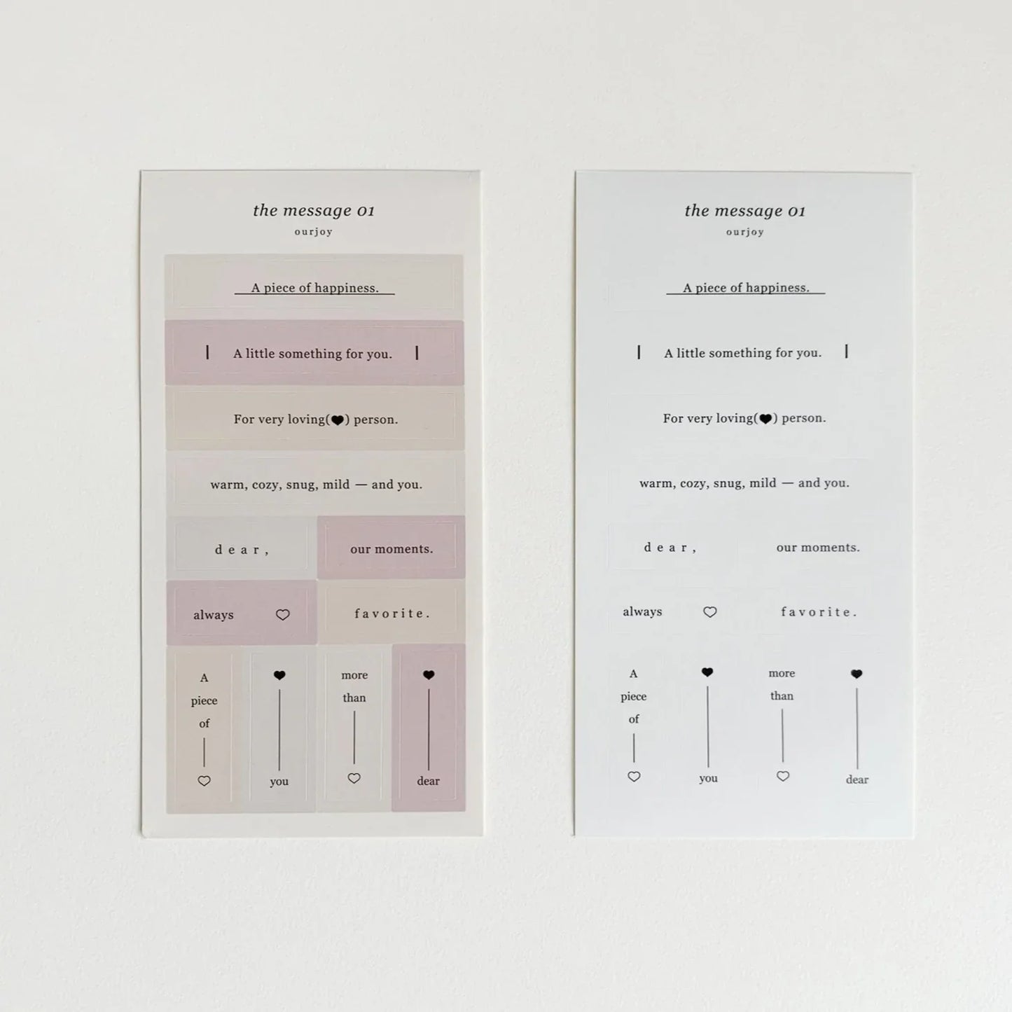 Autocollants à message 