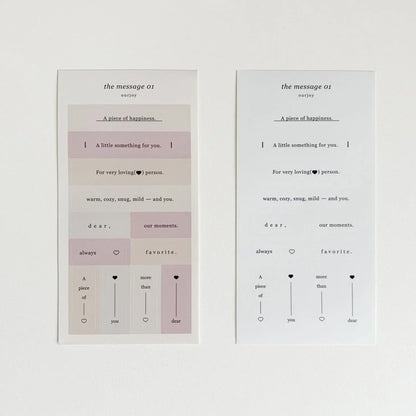 Autocollants à message 