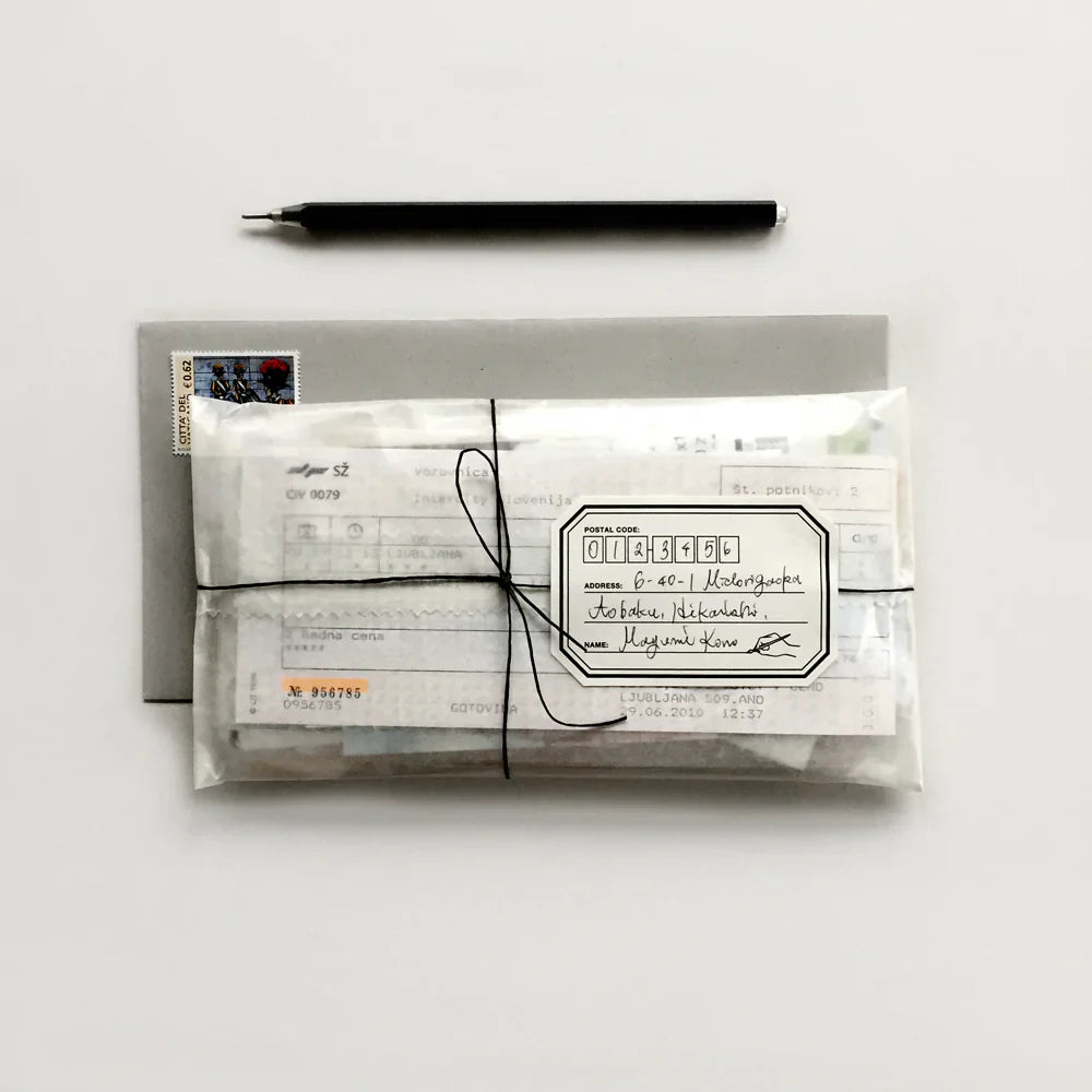 Étiquette d'adresse avec motif de stylo 