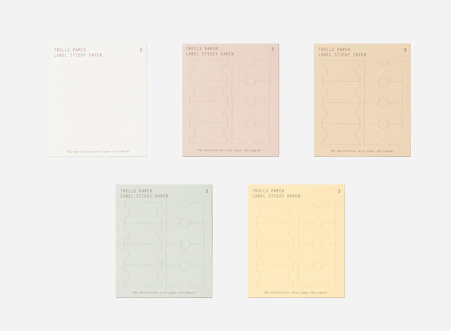 Étiquettes autocollantes Trolls - Type B