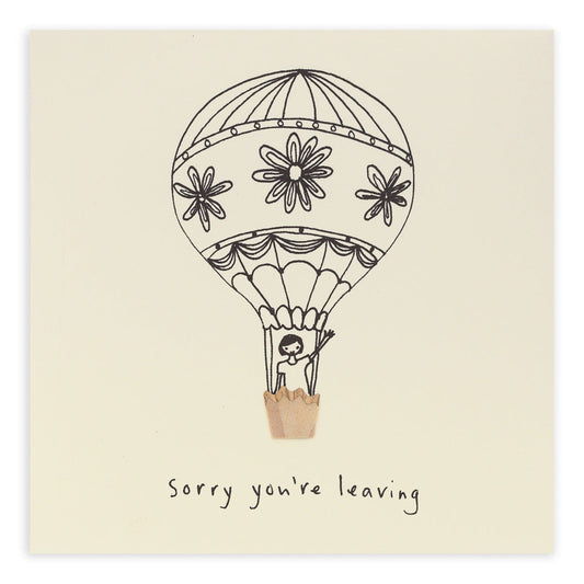 Désolé(e) que vous partiez - Carte de copeaux de crayon