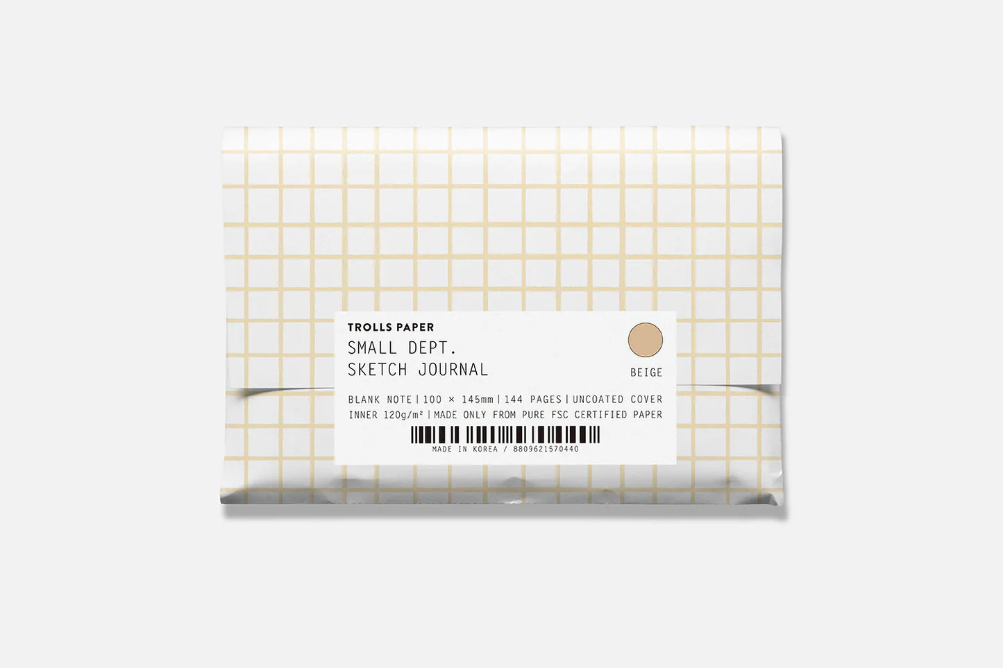 Carnet de croquis Trolls Paper petit format, beige