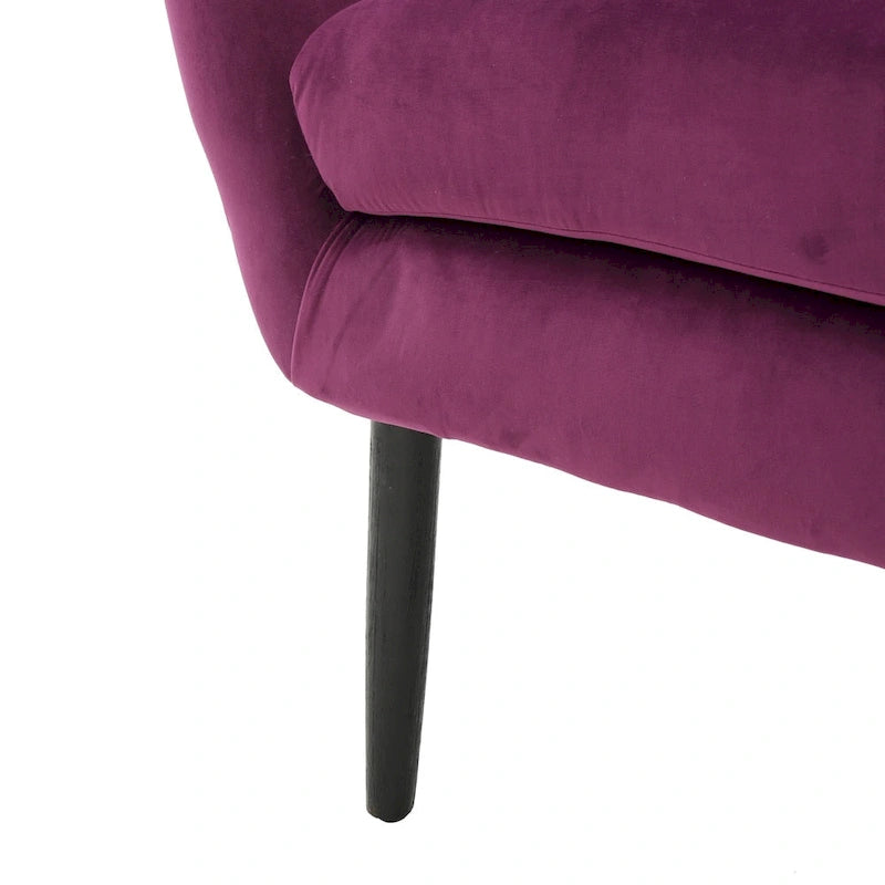Velvet Wingback Accent Chair - Single Seat