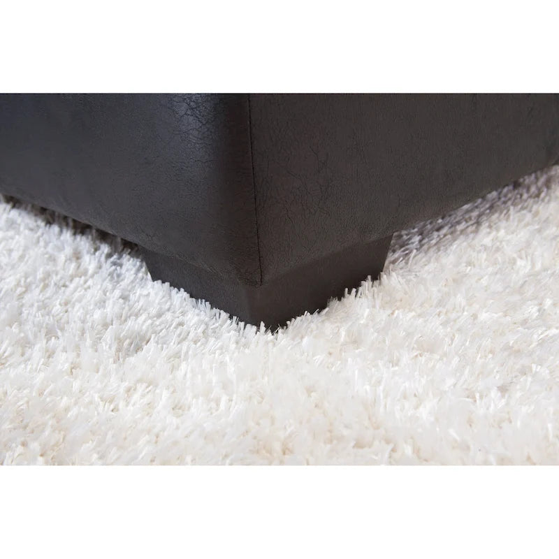 American Furniture Classics Casual Comfort Charcoal and Black, L Shaped Sectional Sofa with 8 Back Pillows and 2 Accent Pillows