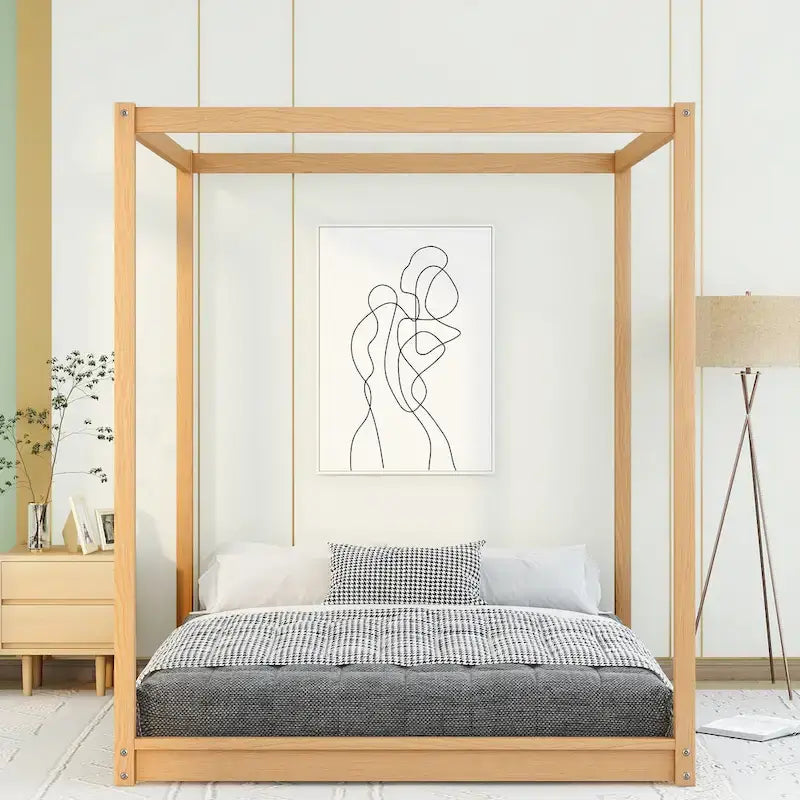 Canopy Platform Bed with Support Legs