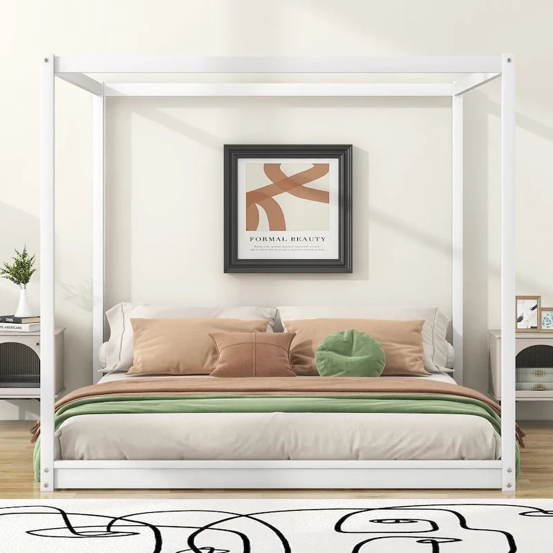 Canopy Platform Bed with Support Legs