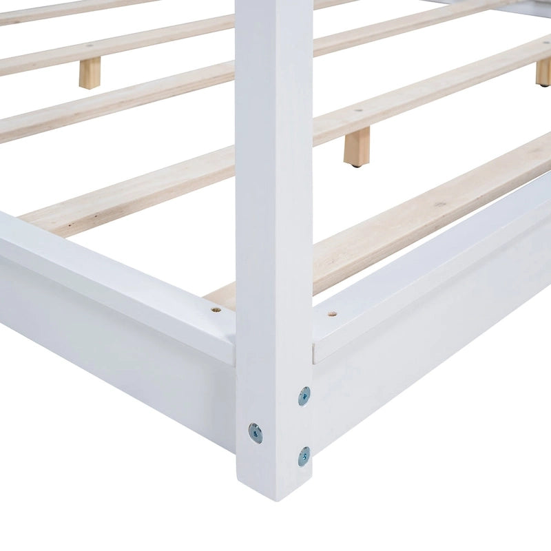 Canopy Platform Bed with Support Legs