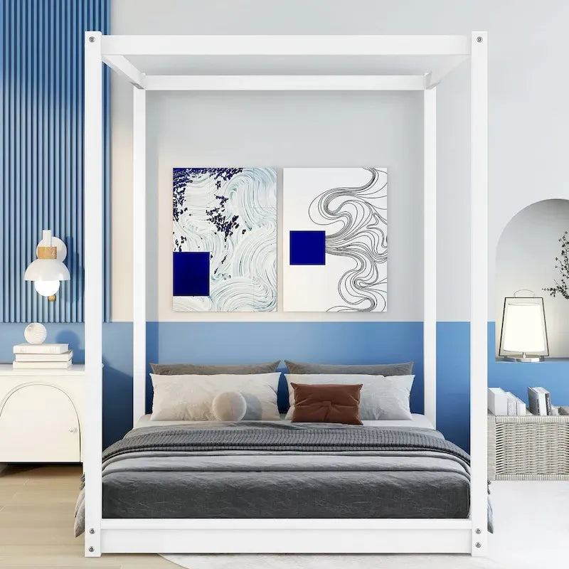 Canopy Platform Bed with Support Legs