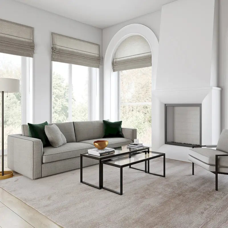 Blackened Bronze Nested Coffee Table Set - 2 Pieces