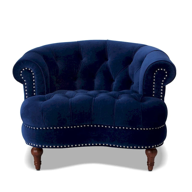 Accent Chair with Upholstered Seat and Sturdy Frame