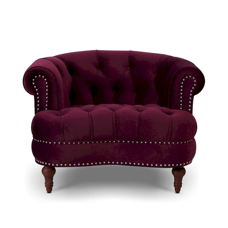 Accent Chair with Upholstered Seat and Sturdy Frame