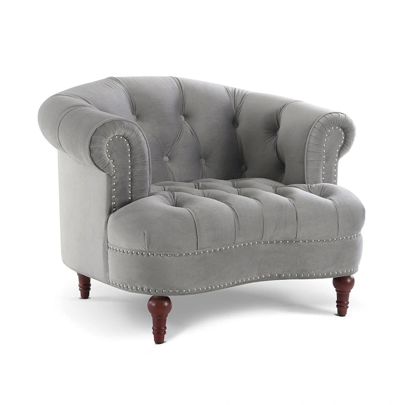 Accent Chair with Upholstered Seat and Sturdy Frame