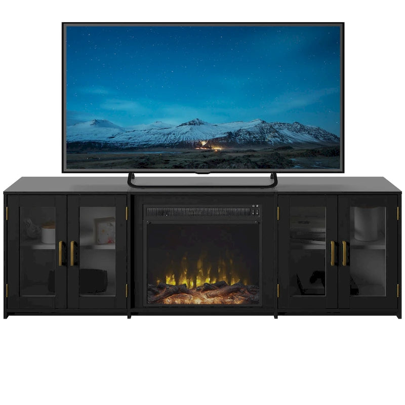 TV Stand with Electric Fireplace for TVs up to 80 Inch