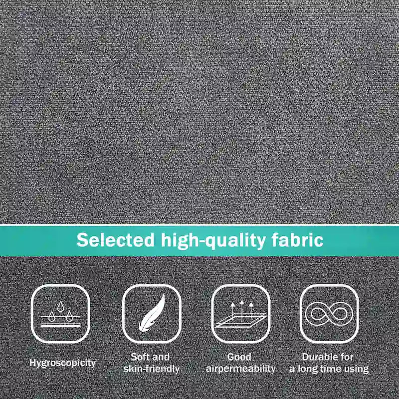 Gray L-Shaped Sectional Sofa, 91"x91" with 3 Pillows