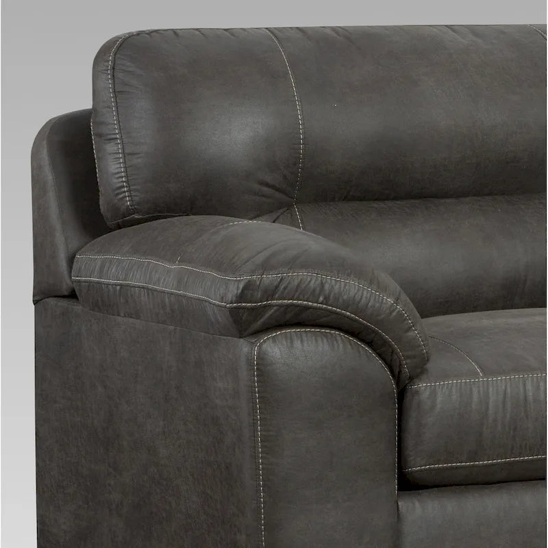Sequoia Ash Fabric Pillow-Top Arm Chair with Ottoman