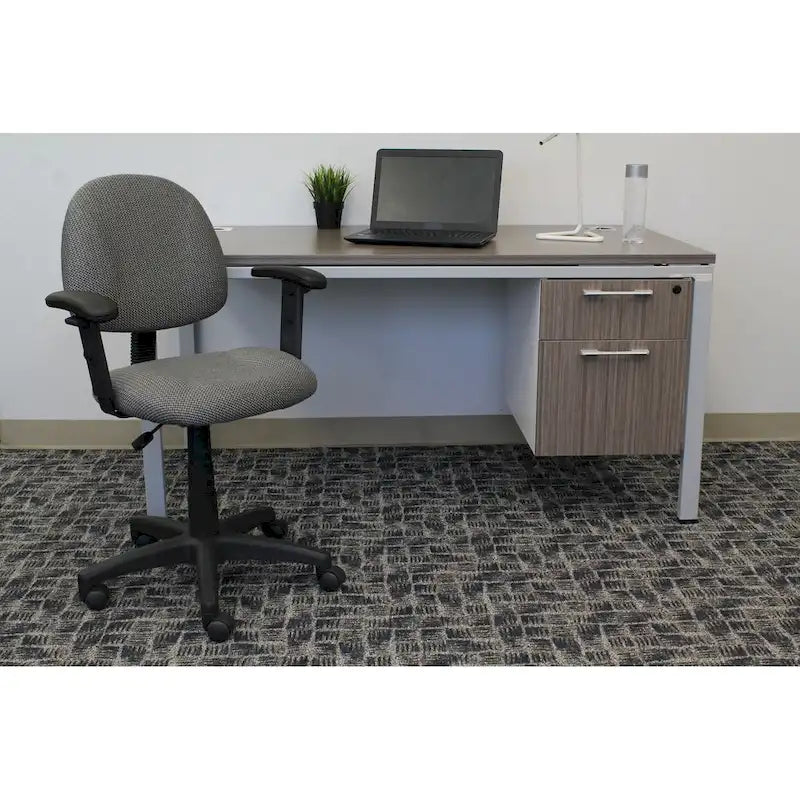 Fabric Office Chair with Adjustable Arms and Lumbar Support