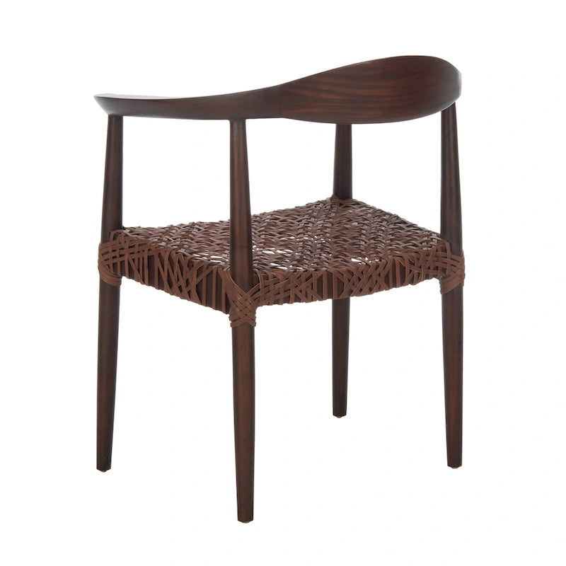 Leather Woven Accent Chair