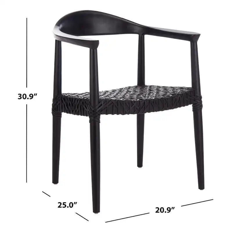 Leather Woven Accent Chair