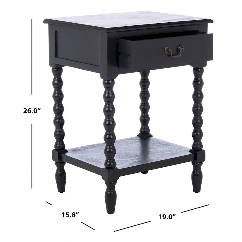 Accent Table with Storage Shelf