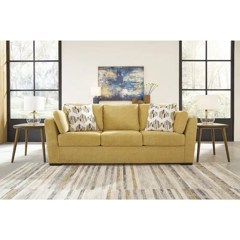 Signature Design by Ashley Keerwick Yellow Sofa - 94  W x 41  D x 39  H