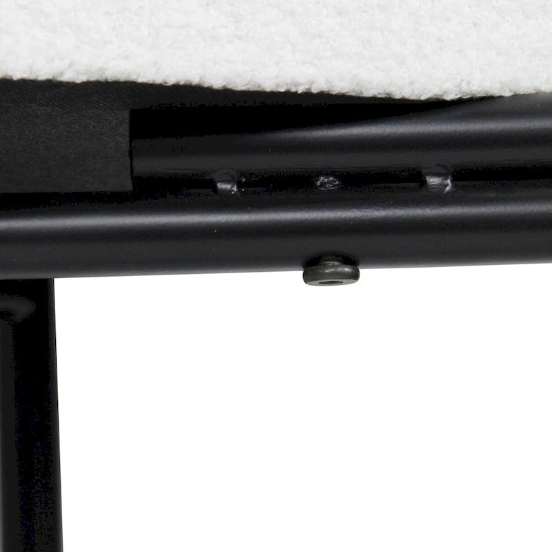 Modern White Upholstered Entryway Bench with Cushioned Seat