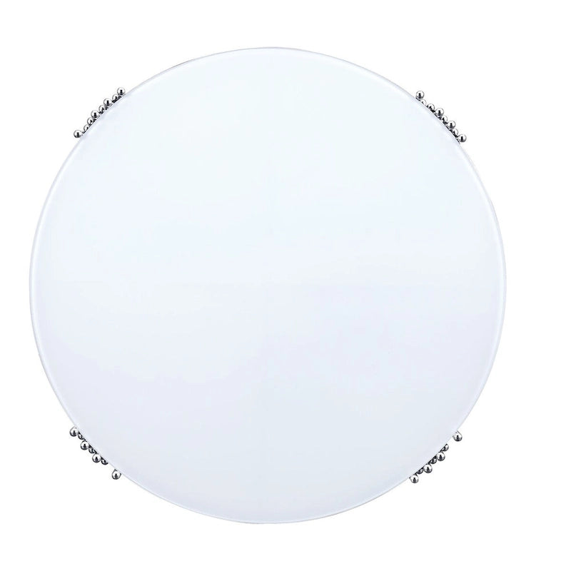 3-Tier Round Glass Coffee Table with 360° Rotating Top - Gold/Silver