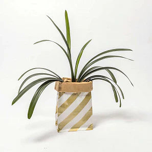 Sac à fond bloc doré moyen