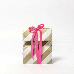 Sac à fond bloc doré moyen