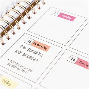 Autocollants roses pour les jours de semaine