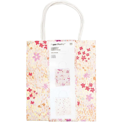 Sac en papier rose artisanal