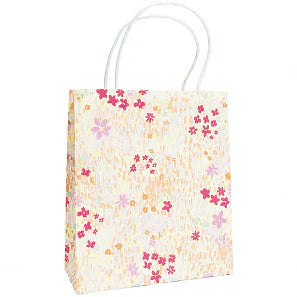Sac en papier rose artisanal