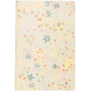 Carnet de poésie A5 sur papier, bleu et jaune - Grille