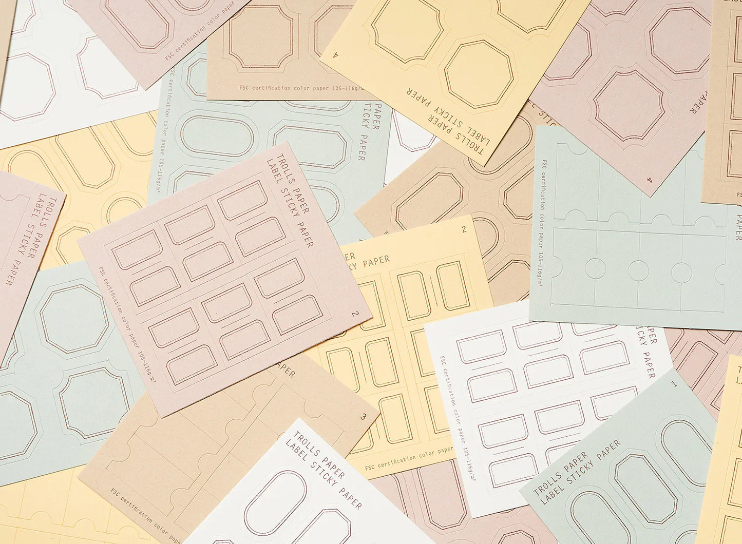 Étiquettes autocollantes Trolls - Type B