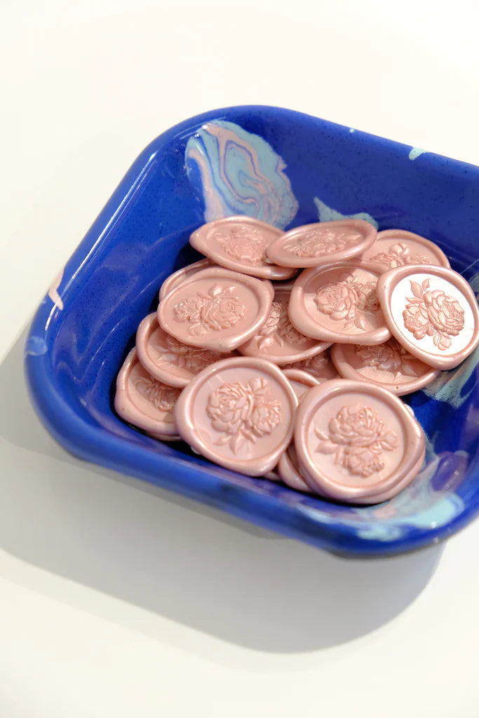 Sceaux de cire à pivoines vintage
