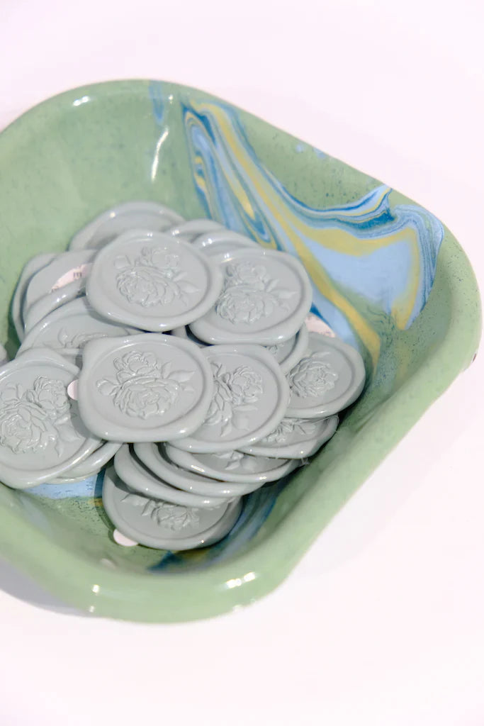 Sceaux de cire à pivoines vintage