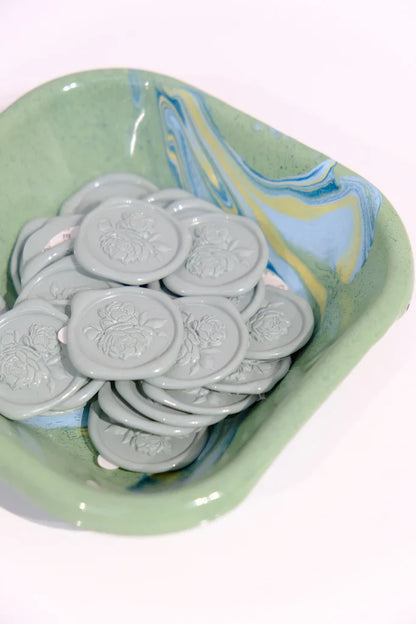 Sceaux de cire à pivoines vintage