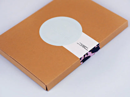 Carnet à plat A5 « Fleurs griffonnées lilas » de la collection Completist - Vierge, quadrillé et ligné